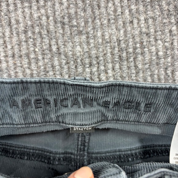 American Eagle Outfitters Pants Women's 2  Gray Corduroy Flare Regular Stretch - Picture 5 of 10
